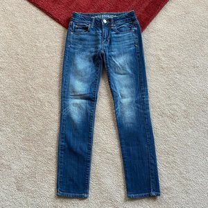 American Eagle Stretch 00 Short Skinny Denim Jeans